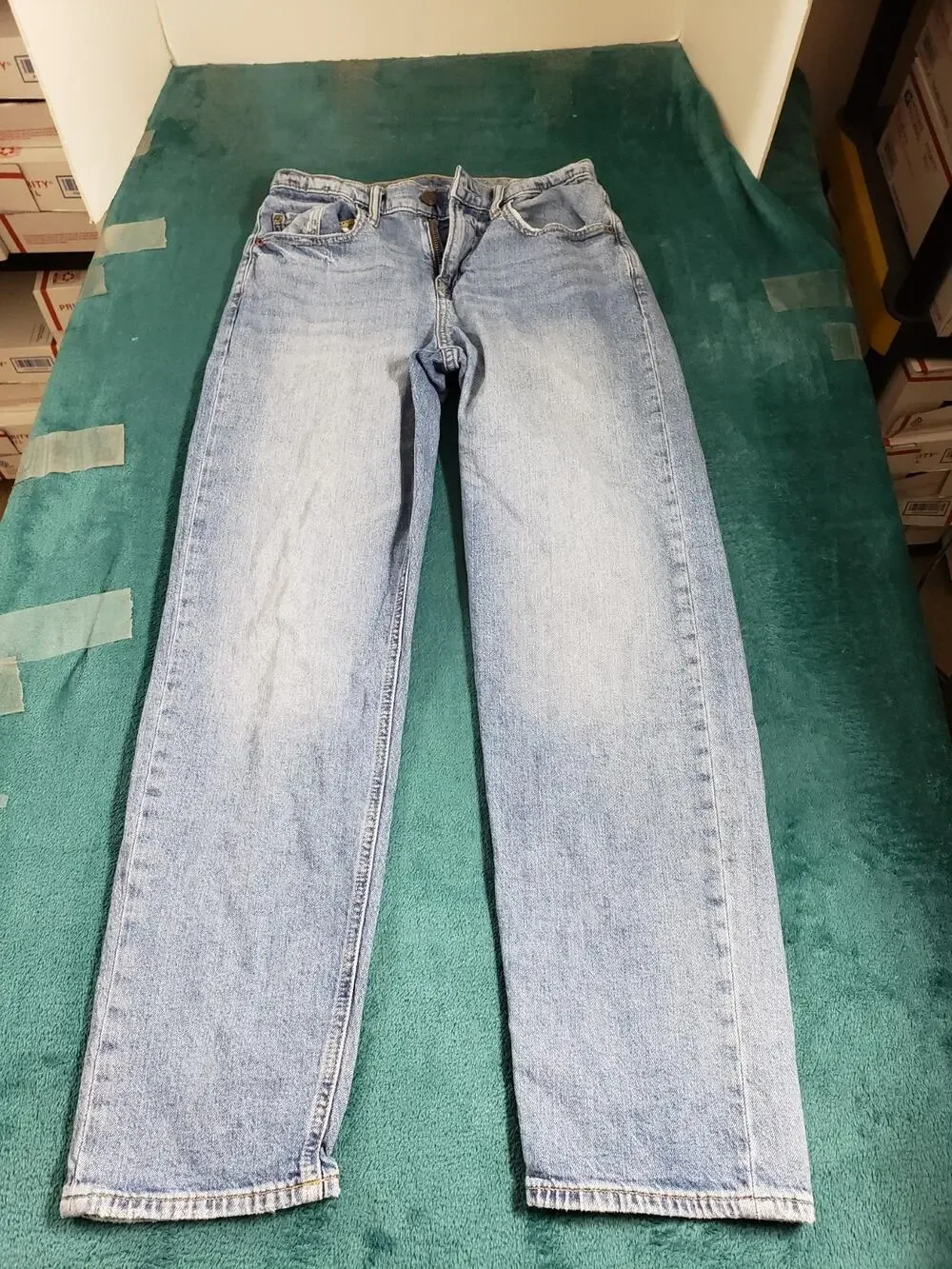 Gap Jeans Size 16 Youth Boys Teen Blue Stretch Denim Pant Mid Rise Relaxed Taper